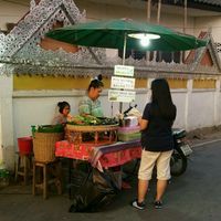 food cart at Night Market - Vegan Wrap Stall in Pai