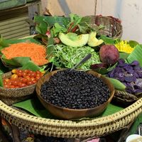 Fresh ingredients at Night Market - Vegan Wrap Stall in Pai