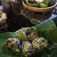 Vegan roll 50 baht  at Night Market - Vegan Wrap Stall in Pai
