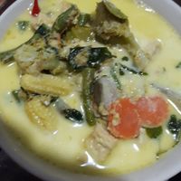 Green curry tofu at Lucky in Koh Samui