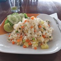Fried Tofu Rice with pineapple at Lucky in Koh Samui