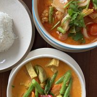 Red curry and yellow curry  at Lucky in Koh Samui