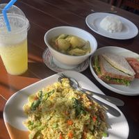Green curry fried rice, Sandwich, yellow curry  at Lucky in Koh Samui