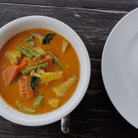 Red curry vegan at Lucky in Koh Samui