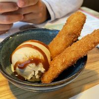 Banana katsu dessert  at Wagamama in Birmingham