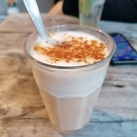 Chai latte with oat milk at Toastable in Amsterdam