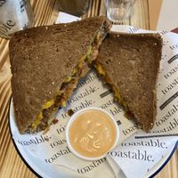 The vegan kimchi toast  at Toastable in Amsterdam