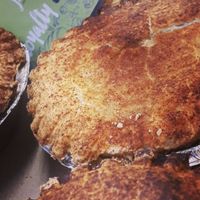 spinach, smoked tofu and sweet potato pies at Christopher James Delicatessen in Leicester