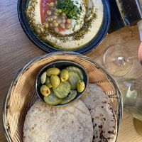 hummus and pita #Veganuary at Shouk in Drumcondra