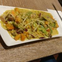 vegan sweet potato and chickpea curry.  at N.i.L in Arkaden