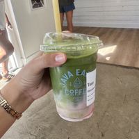 strawberry matcha  at Java Earth in San Diego