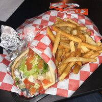 Vegan Philly with Fries  at Eat a Pita in Louisville