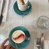 Oat chai and soy latte  at Tonic & Grace in Malvern