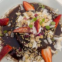 Vegan pancakes, would eat again! at Tonic & Grace in Malvern