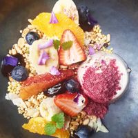 Vegan Granola with vegan pannacotta at Tonic & Grace in Malvern