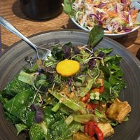 Chinese broccoli with tofu and Vietnamese slaw    at Hochi Mama in Melbourne