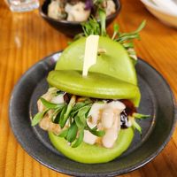 Green Tea Tofu Bao (vegan) at Hochi Mama in Melbourne