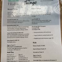 Menu side 1 at Little Things Coffee in Blackburn