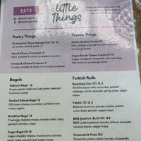 Menu side 2 at Little Things Coffee in Blackburn