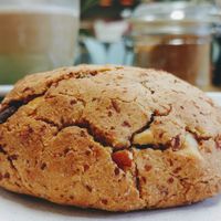 Choc chip and nut cookie at Little Things Coffee in Blackburn