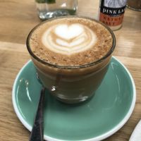 Oat milk latte at Little Things Coffee in Blackburn