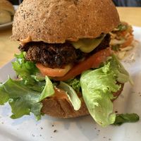Cheese burger (homemade patty)  at Cafe Jardin in Verdun