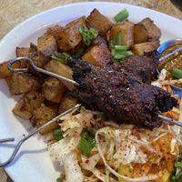 Vegan Brochettes de kefta   at Cafe Jardin in Verdun