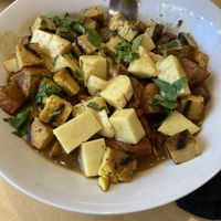 Poutine Déjeuner végane au tofu et fauxmage  at Cafe Jardin in Verdun