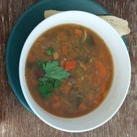 Lunch soup at Mazā Terapija in Riga