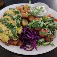 Soy Schnitzel 12€ at Mazā Terapija in Riga