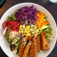 Tempeh Bowl at Mazā Terapija in Riga