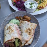 Vegan kebab at Mazā Terapija in Riga