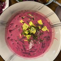 Beet soup   at Mazā Terapija in Riga