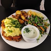 Soy schnitzel at Mazā Terapija in Riga