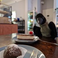 Tasty cake at Mazā Terapija in Riga