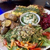 Soy schnitzel   at Mazā Terapija in Riga