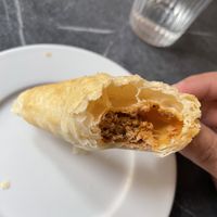Soy meat pastry  at Mazā Terapija in Riga