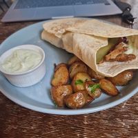 Kebab wrap at Mazā Terapija in Riga