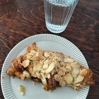 Almond croissant at Mazā Terapija in Riga
