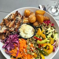 Kebab bowl!!! Sooo good at Mazā Terapija in Riga