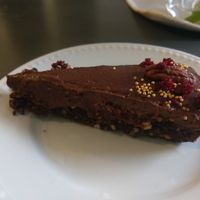 Vegan chocolate cake - I liked it  at Mazā Terapija in Riga