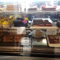 Cakes and sandwiches at Mazā Terapija in Riga