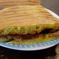 Sandwich with tempeh at Mazā Terapija in Riga