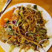 Vegan chow mein at Bridges Nepali Cuisine - Northside in Cincinnati