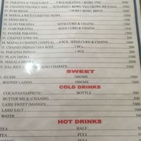 Menu at Preet Fast Food in Kigali