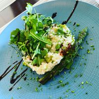 another take on the Risotto 🌱  at Azur - Four Seasons Hotel in Tunis