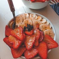 Smoothie bowl sin bee pollen at Organi-K in Sayulita
