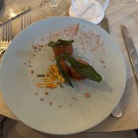 Pumpkin arancini with tomato aioli and fried sage (GF)  at Jensens in Kareela