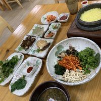 Stone pot bibimbap at Mountain Veg Table in Gangreung