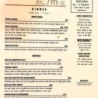 Menu at Dawn's Grill in Placencia